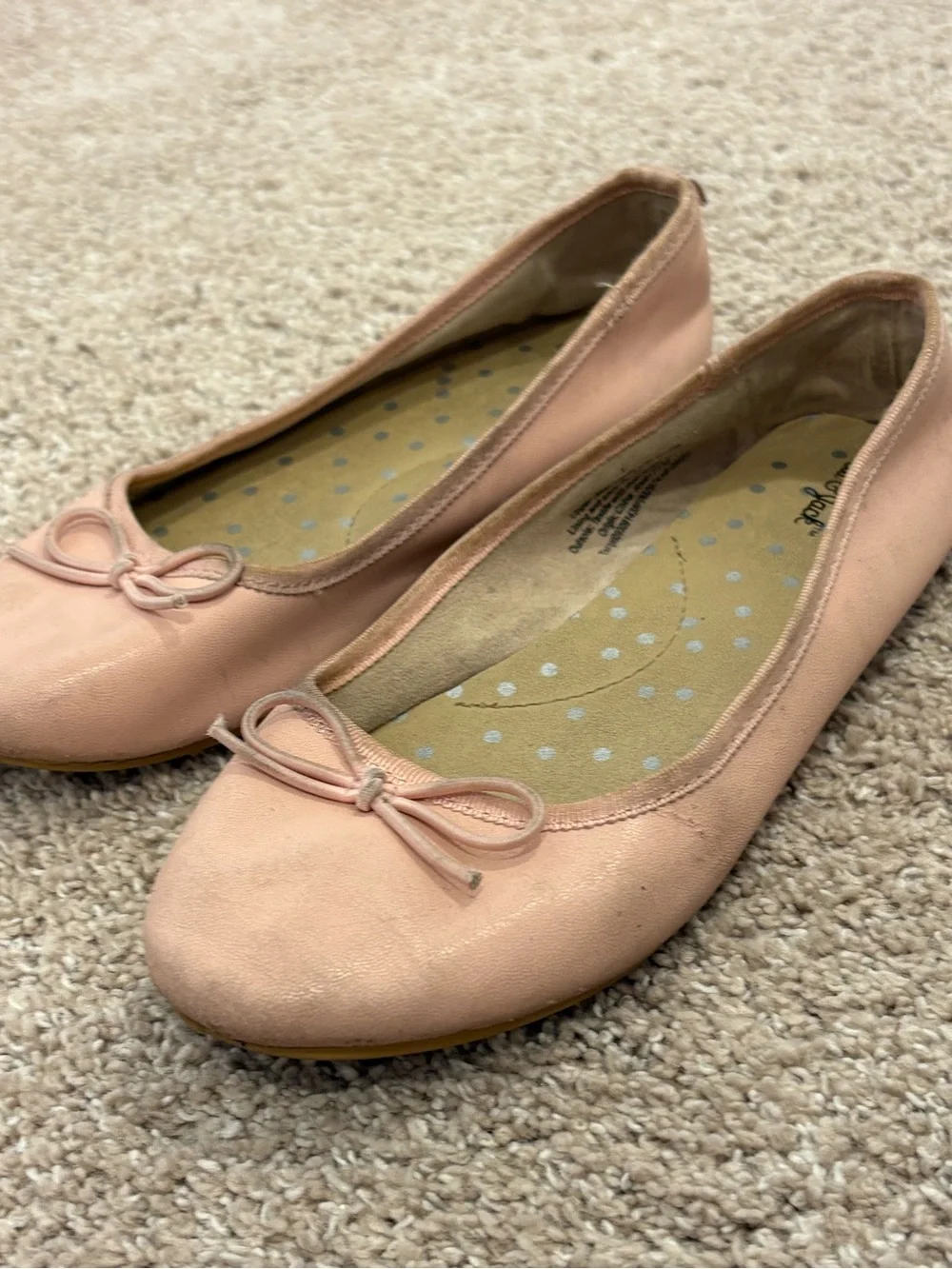 Cat & Jack Light Pink Bow Ballet Flats